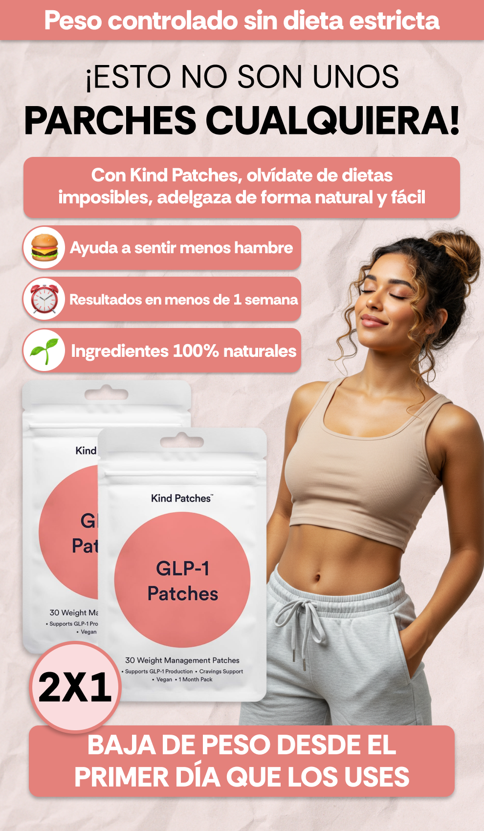 2x1 GLP-1 en Parches – Baja de peso en menos de una semana