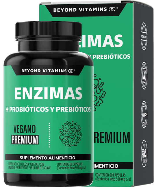 ENZIMAS + PROBIÓTICOS Y PREBIÓTICOS